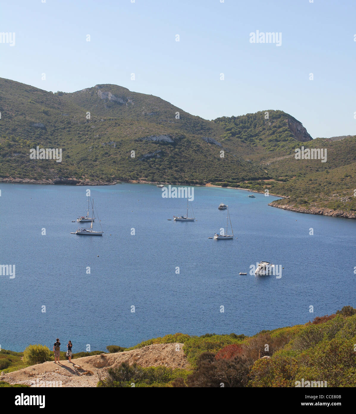 Scene on Cabrera Island, Cabrera Archipelago of islands, a Spanish Natural Park, located South East of Palma de Mallorca Stock Photo