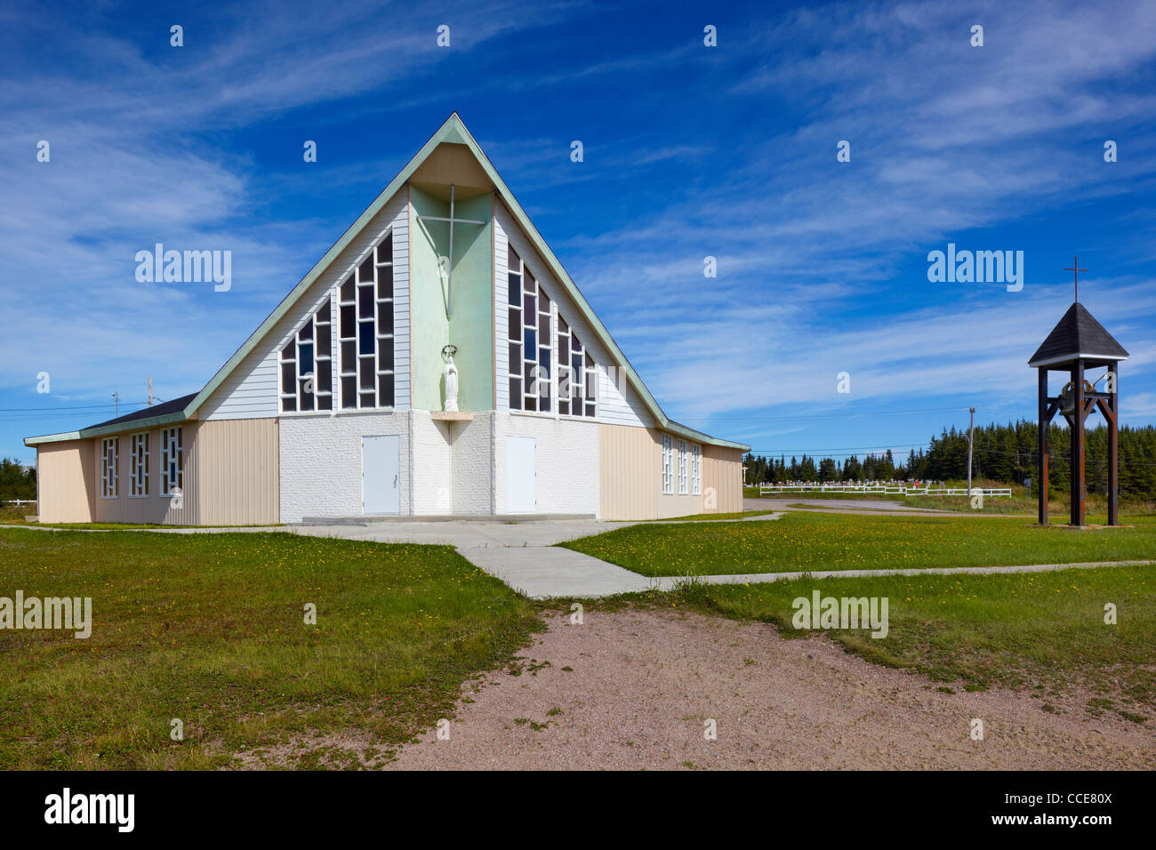 Eglise Marie Mere de l'Eglise, Aguanish, Quebec, Canada Stock Photo