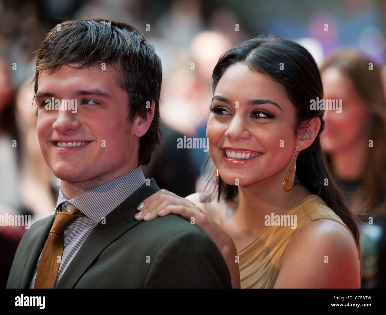 Josh Hutcherson and Vanessa Hudgens at the premiere of Journey 2