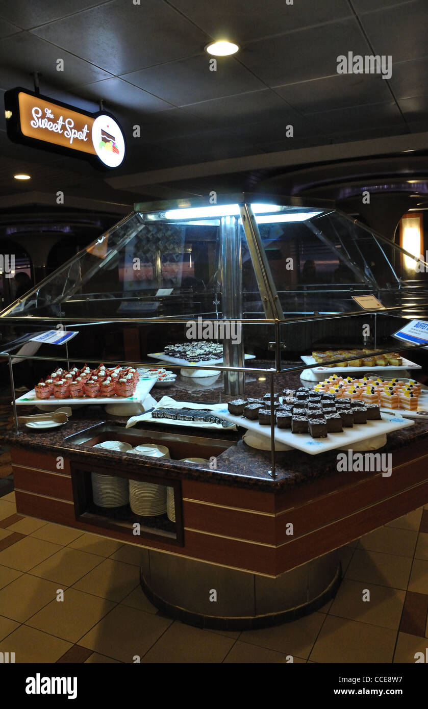 Food buffet on cruise ship - desserts Stock Photo - Alamy