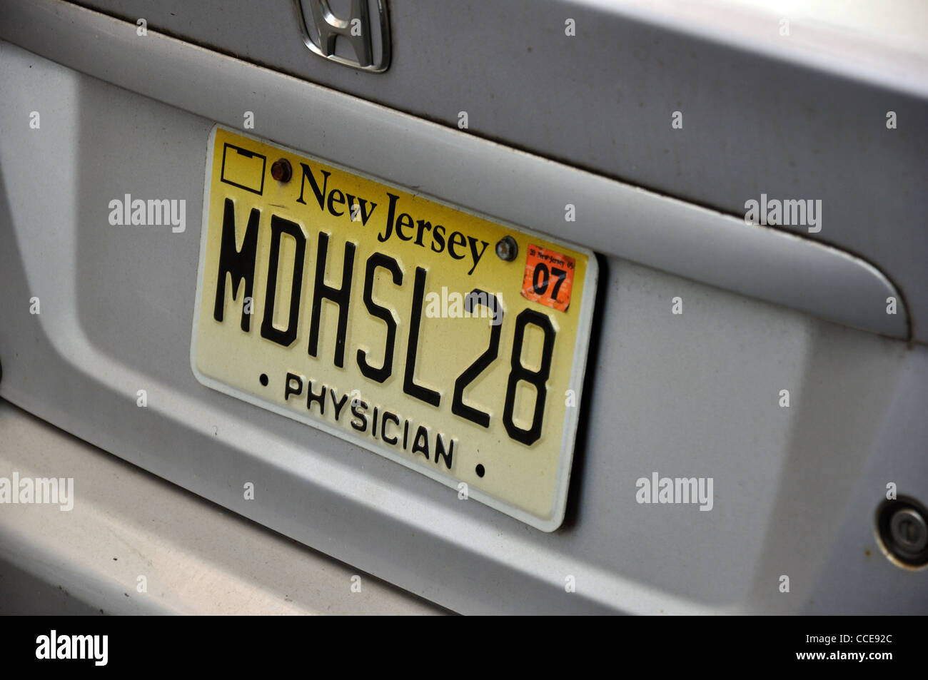 New Jersey state license plate on car Stock Photo - Alamy