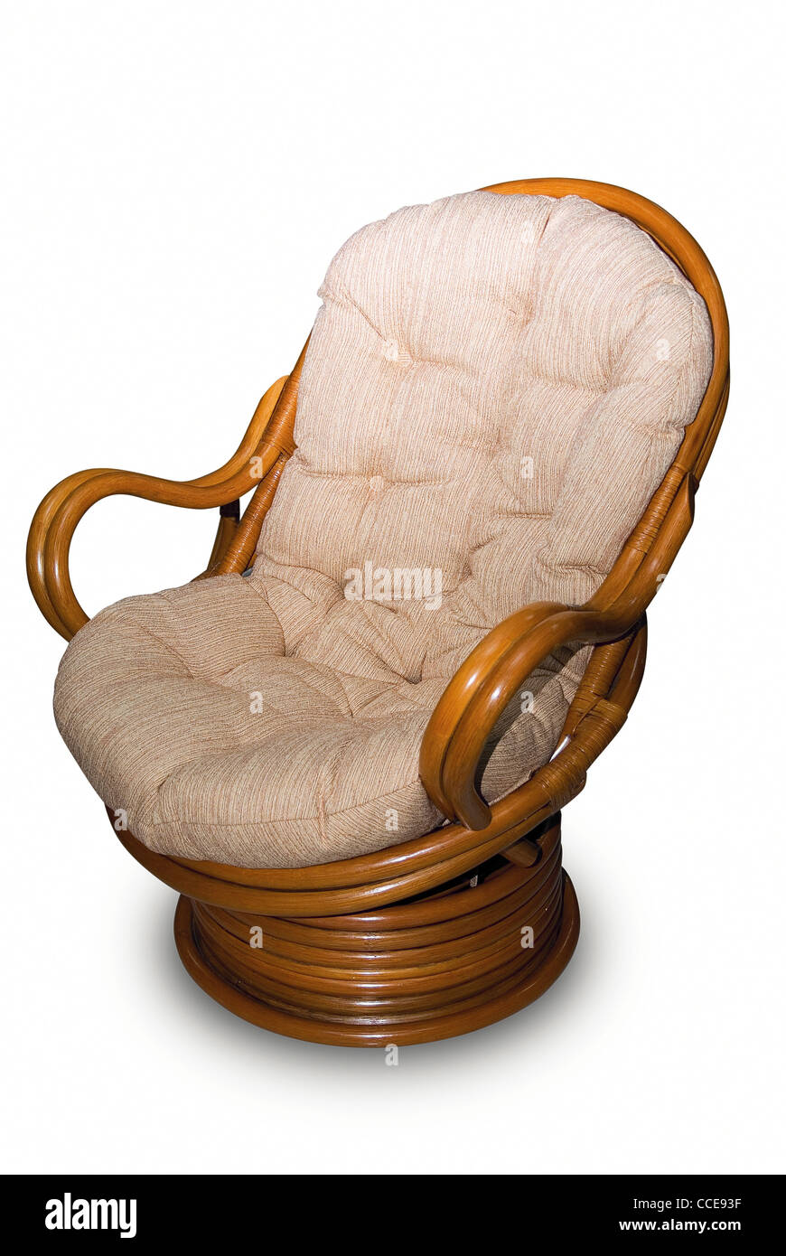 Rocking chair isolated on white background Stock Photo