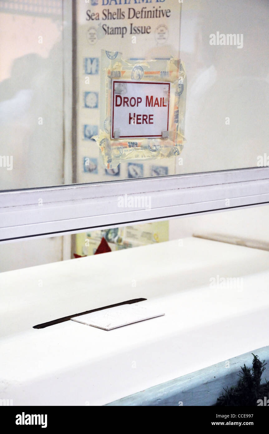 Post office window in port, Nassau, Bahamas Stock Photo Alamy