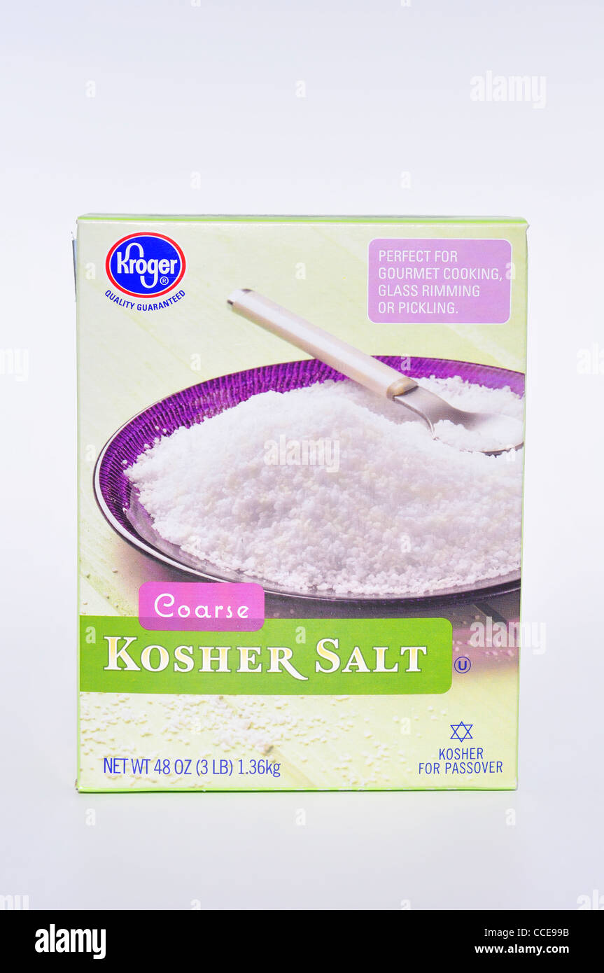 Kosher salt in box Stock Photo Alamy