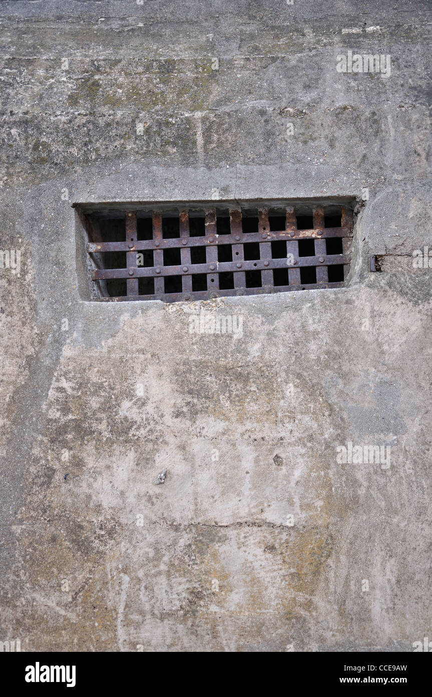 Prison window bars,Grapevine, Texas, USA Stock Photo