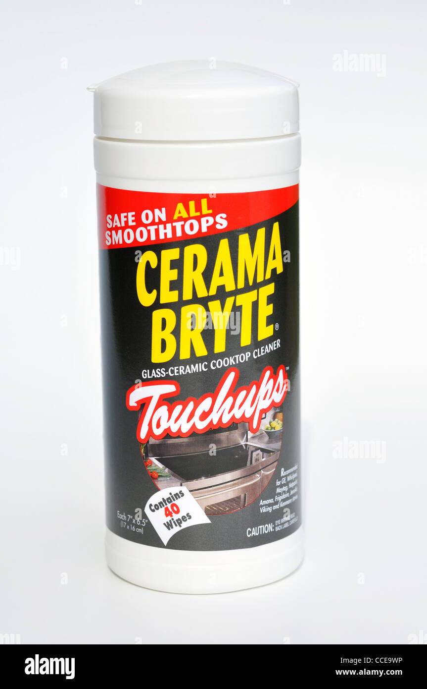 Crema Bryte glass cook top cleaning tissues Stock Photo Alamy