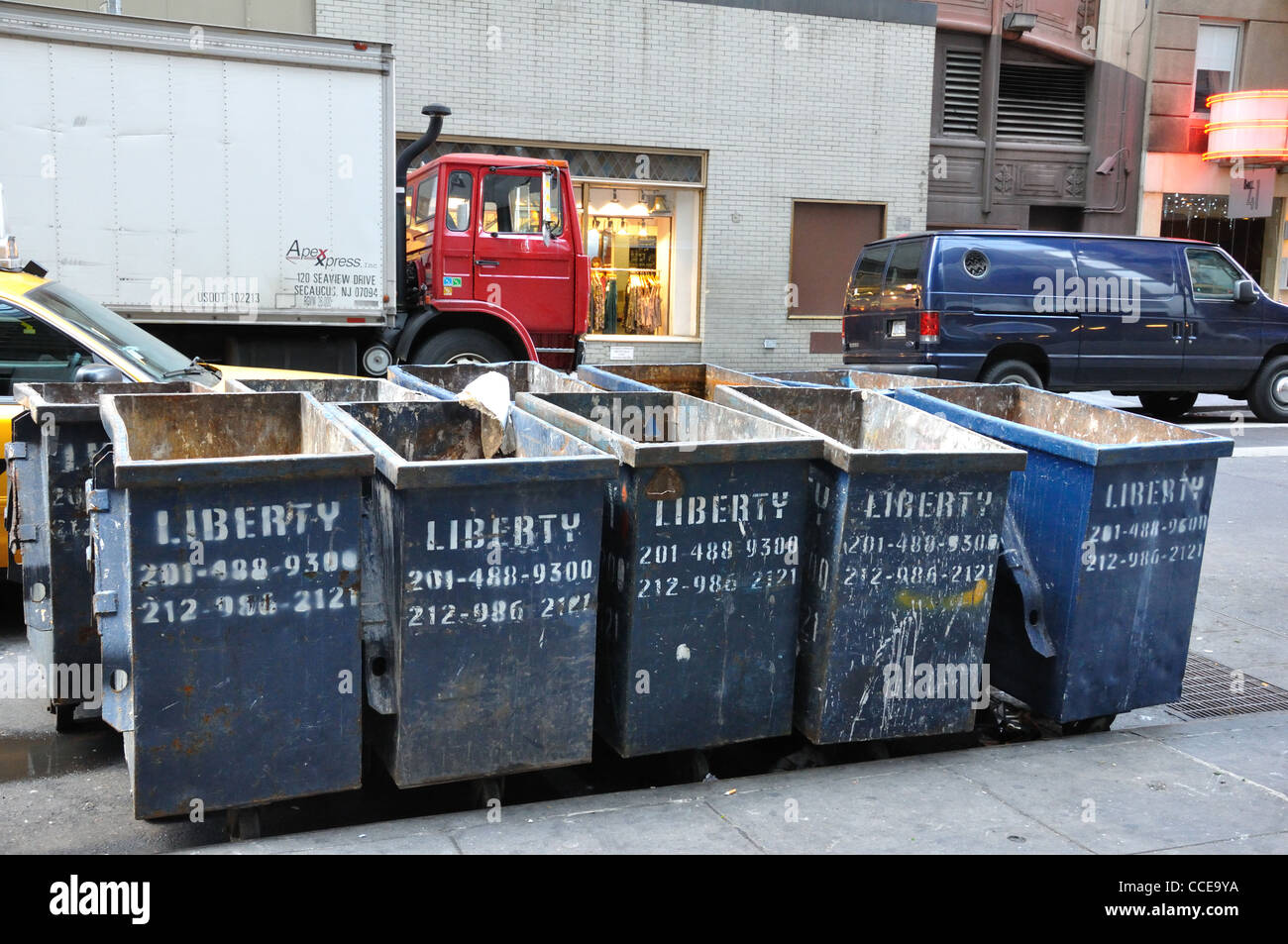 Garbage bin, New York City, USA Stock Photo Alamy