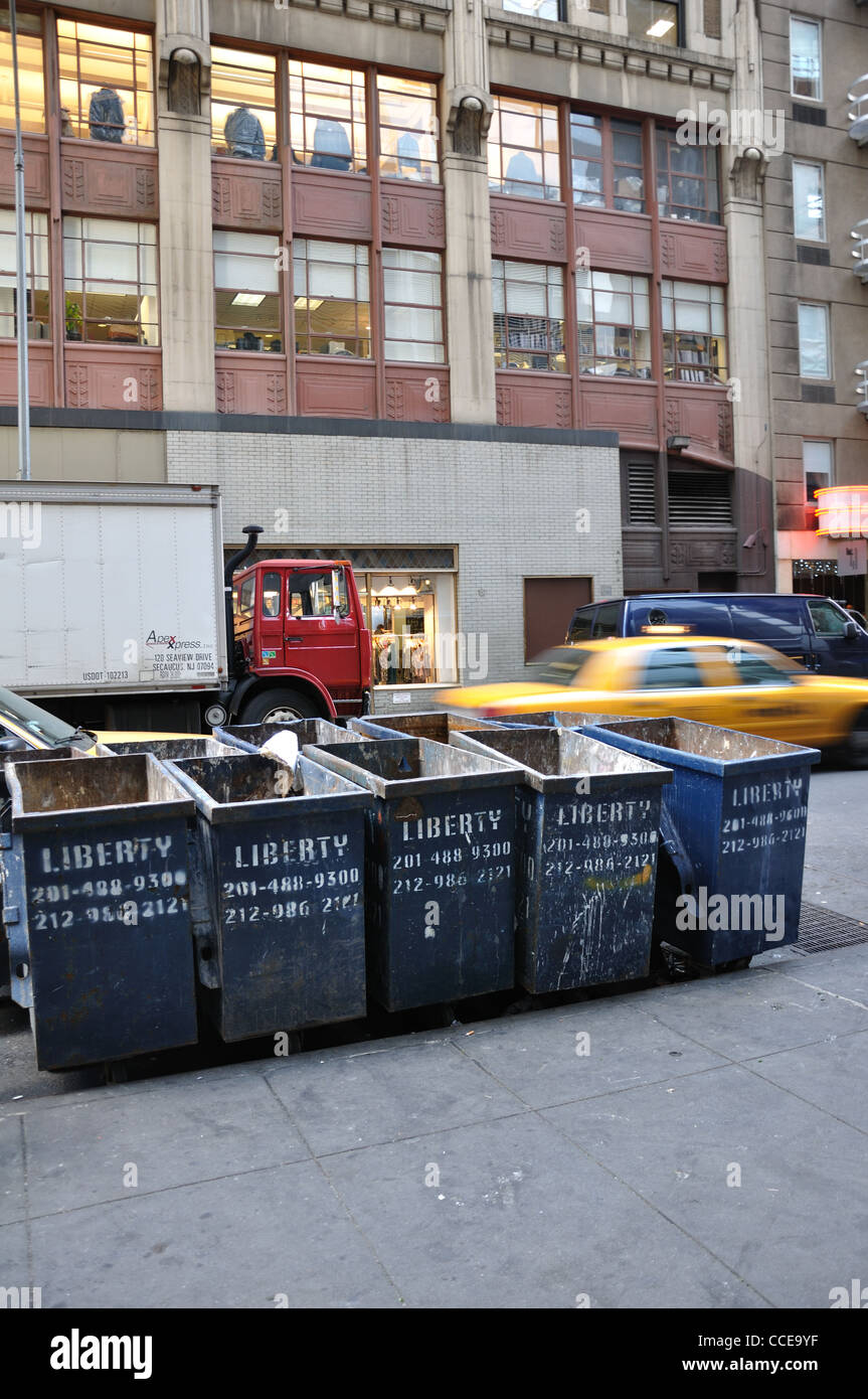Garbage bin, New York City, USA Stock Photo Alamy