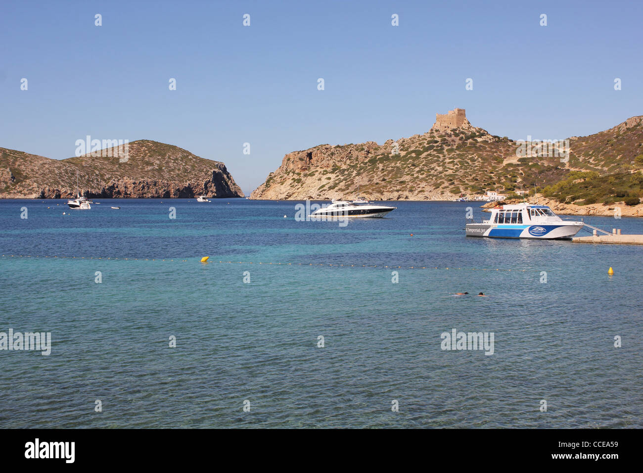 Scene on Cabrera Island, Cabrera Archipelago of islands, Spanish ...