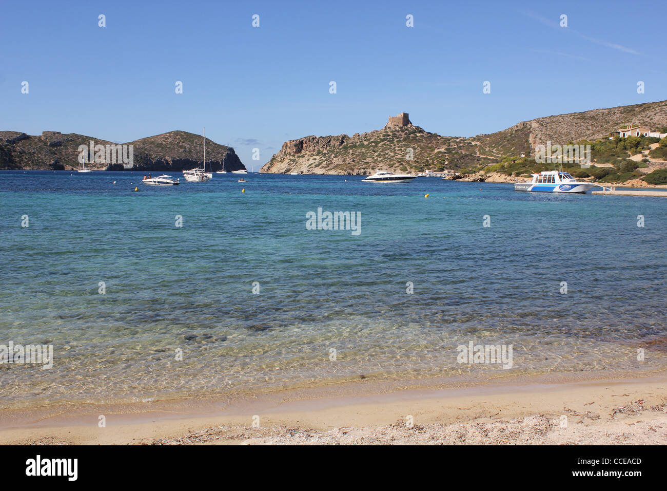 Scene on Cabrera Island, Cabrera Archipelago of islands, Spanish Natural Park, located South East of Palma de Mallorca / Majorca Stock Photo