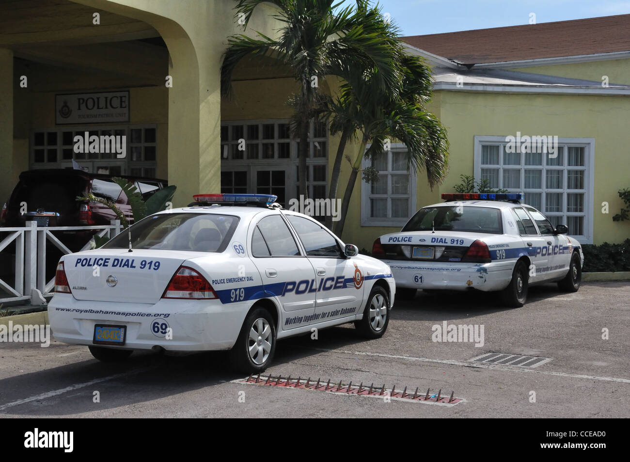 Police cars, Nassau, Bahamas Stock Photo Alamy