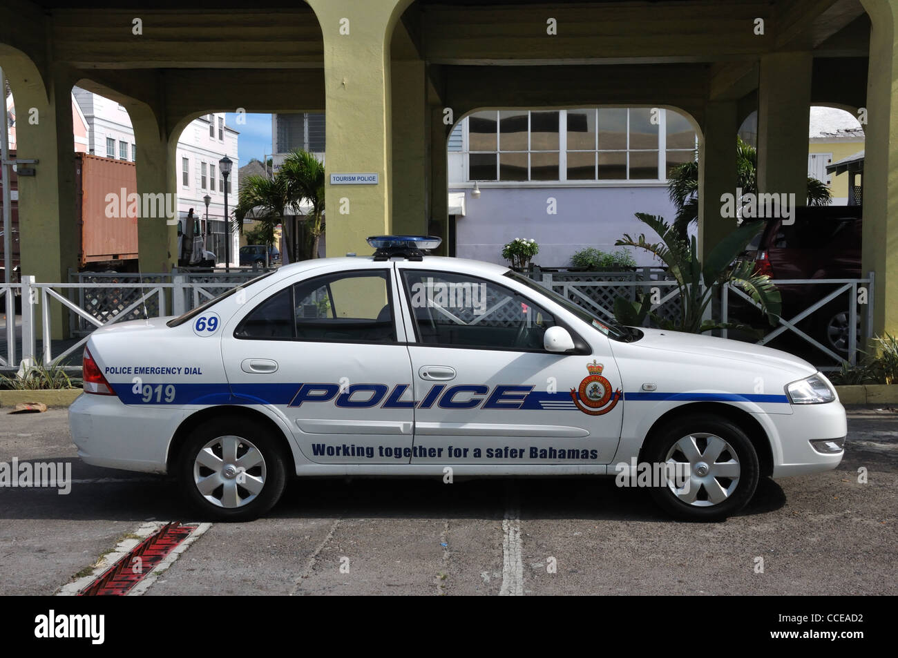 Police car, Nassau, Bahamas Stock Photo Alamy