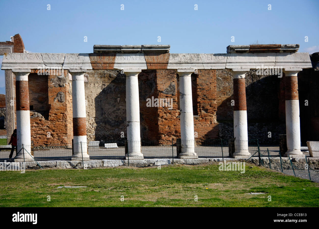 Ruins of Pompeii Italy buried in AD79 by eruption of Vesuvius volcano Stock Photo