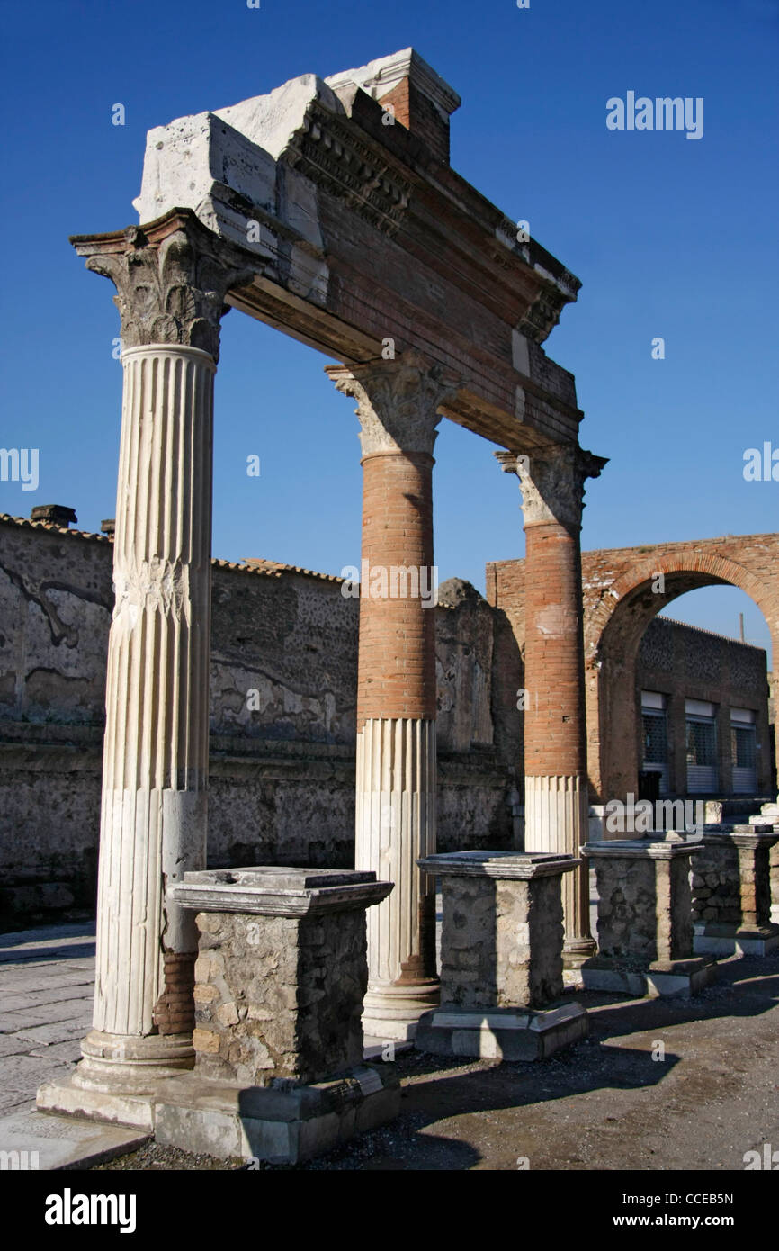 Ruins of Pompeii Italy buried in AD79 by eruption of Vesuvius volcano Stock Photo