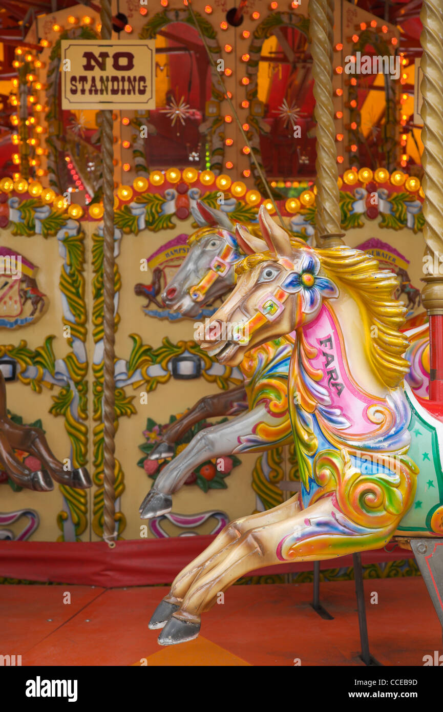 Merry go round (carousel) at Southbank, London, UK Stock Photo