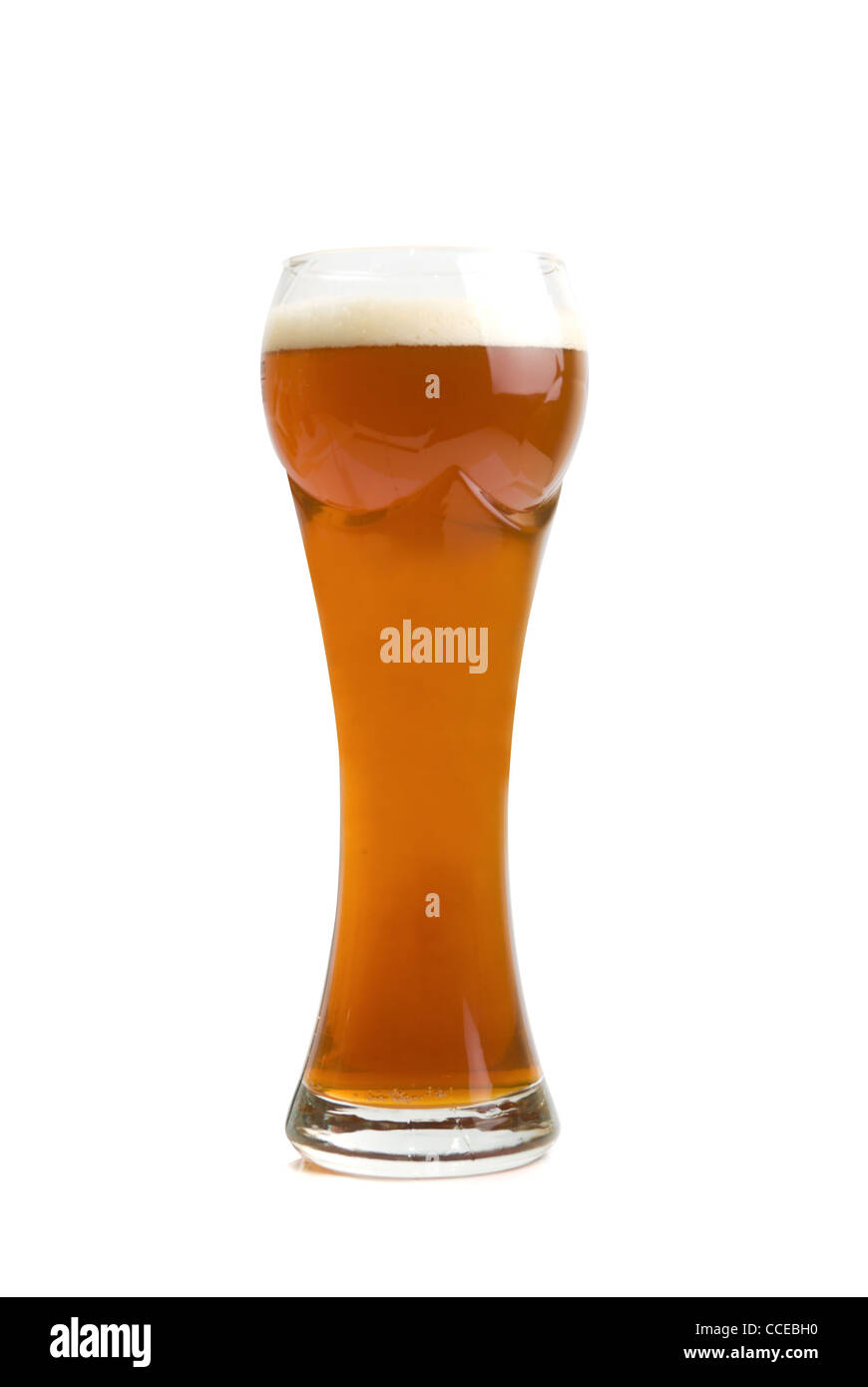 Glass of Brown Beer isolated on a white background Stock Photo Alamy