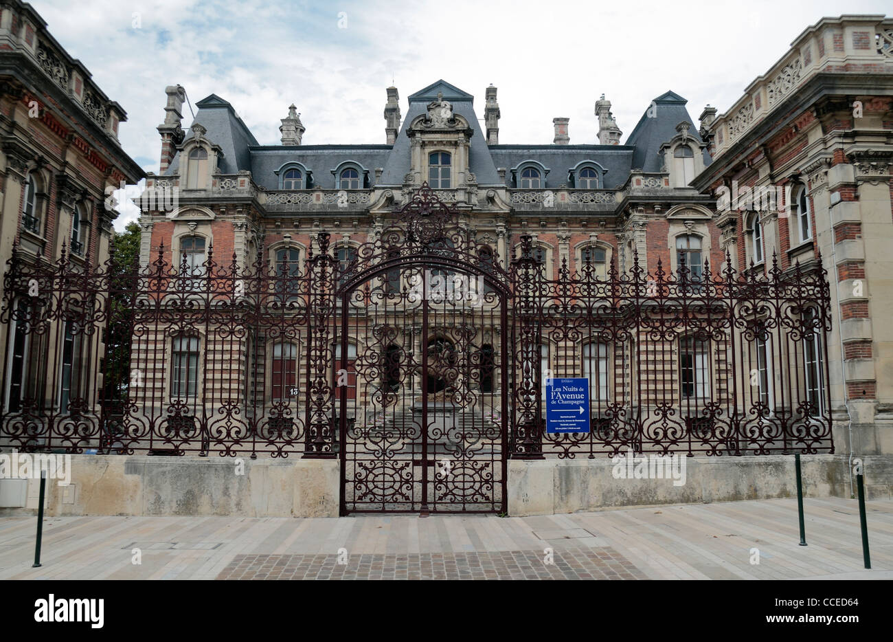 Impressive house on Avenue Champagne in Épernay, Champagne-Ardenne, Marne, France. Stock Photo