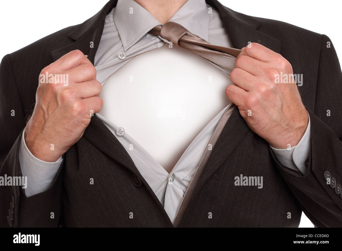 Superhero businessman Stock Photo