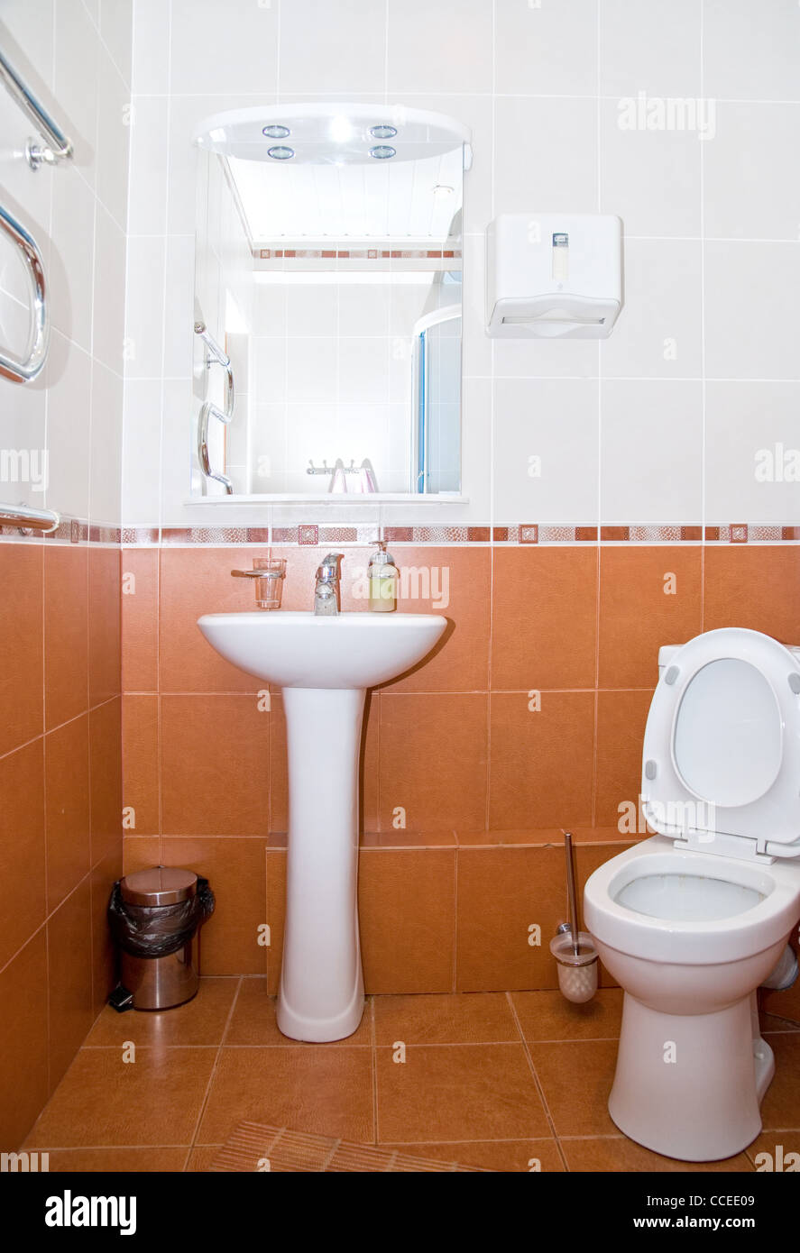 Vertical orientation photo of the toilet room Stock Photo Alamy