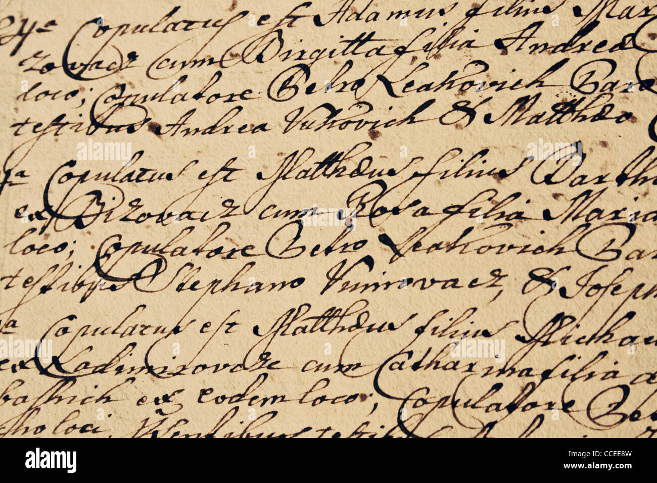 vintage handwriting Stock Photo