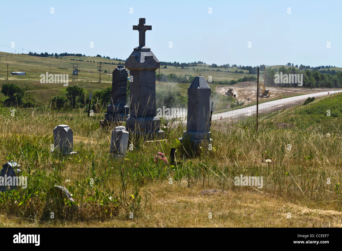 Reservation Pine Ridge Native American land cementary The Pine Ridge