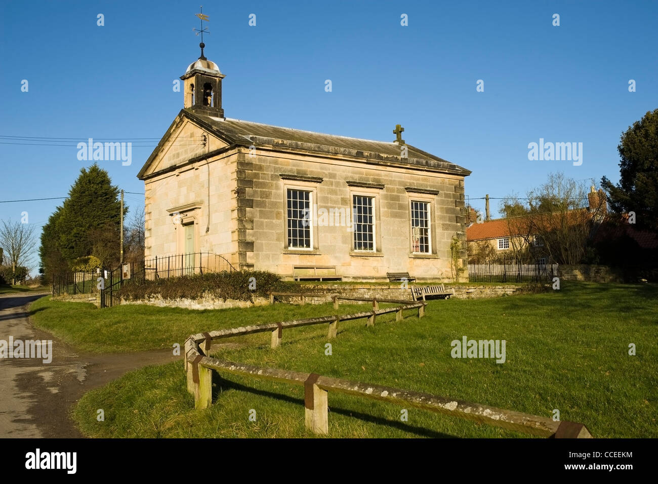 Small hamlet of Coneysthorpe, part of the Castle Howard estate. Jan 2012 Stock Photo
