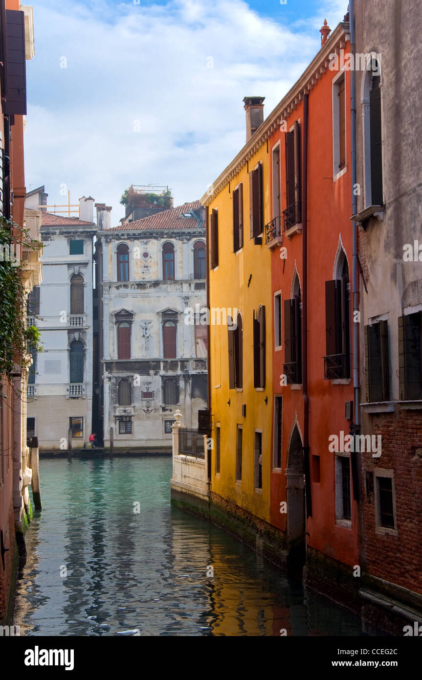 Colourful Buildings, Venice, Italy Stock Photo