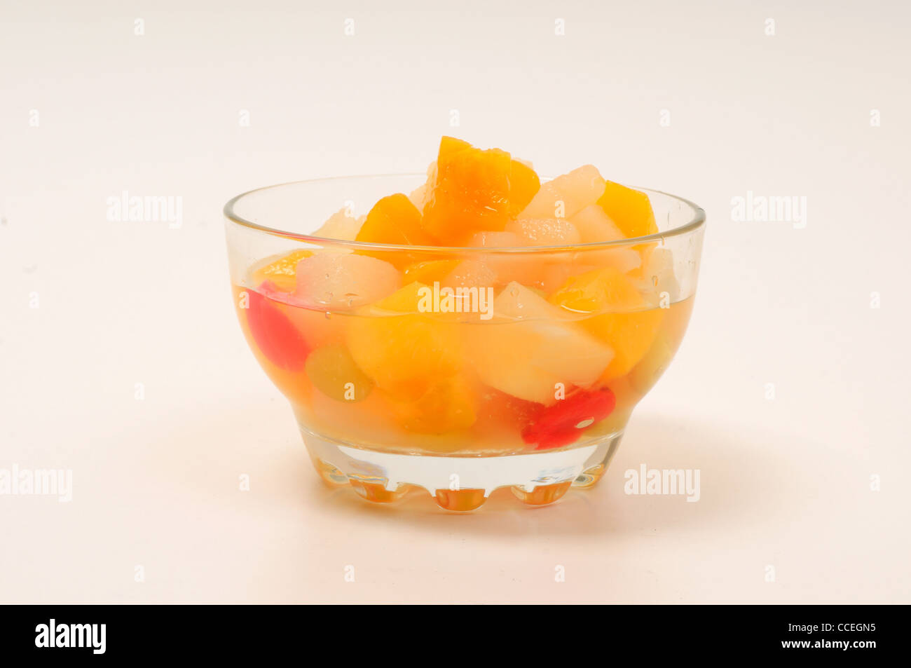Glass Bowl of Fruit Salad Stock Photo Alamy