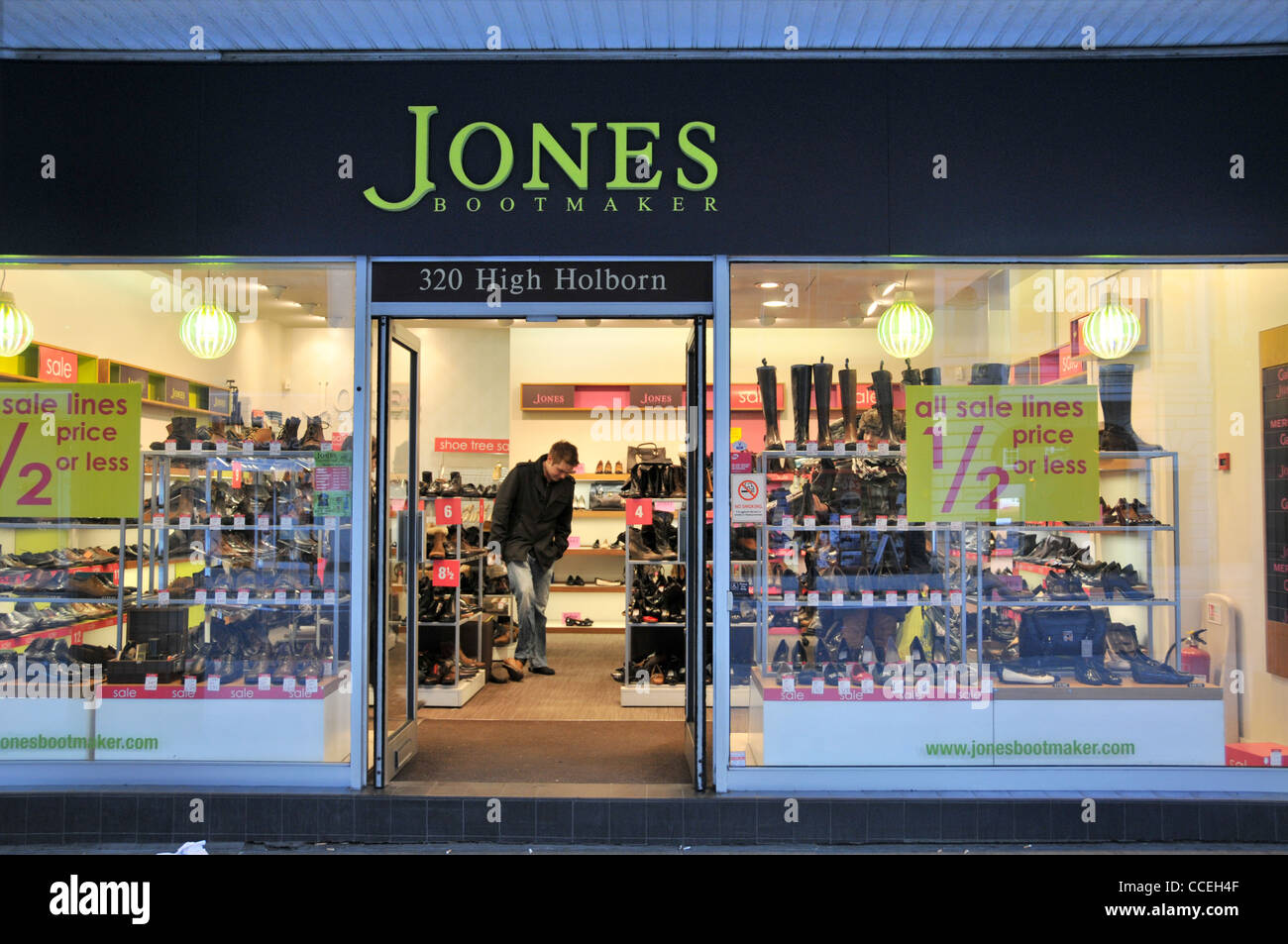jones bootmaker closing down sale