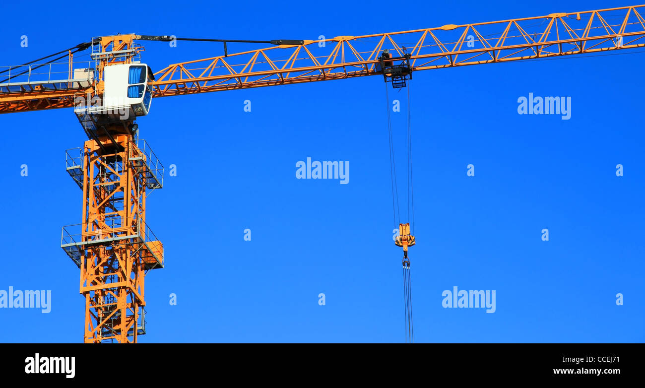 Construction crane cabin close hi-res stock photography and images - Alamy
