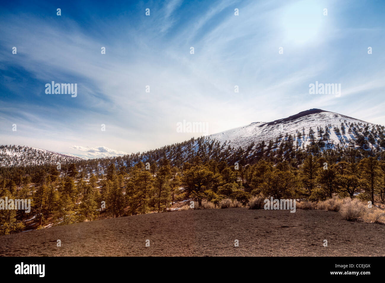 Sunset Crater in Flagstaff, Arizona Stock Photo Alamy
