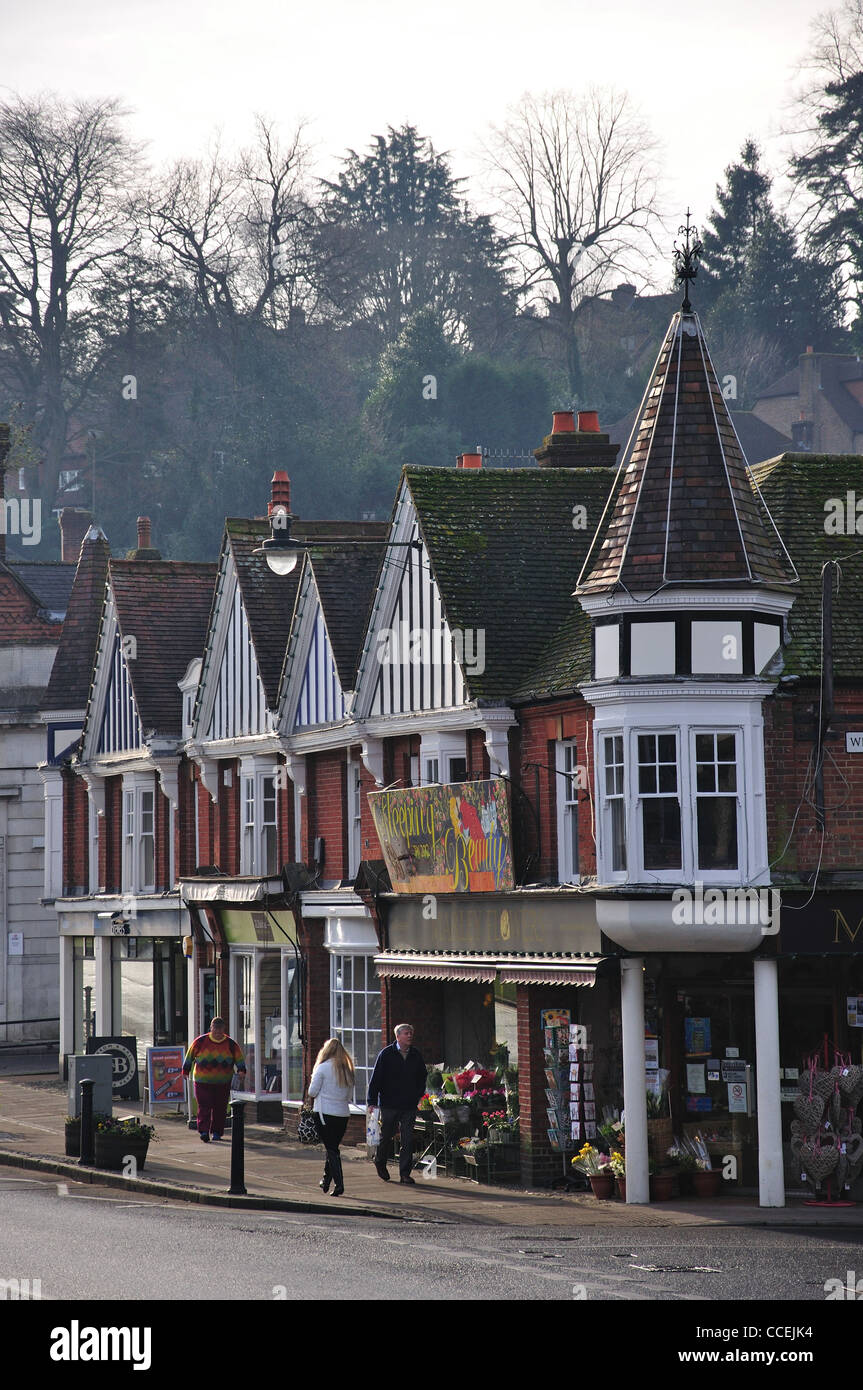 High Street in winter, Haslemere, Surrey, England, United Kingdom Stock Photo