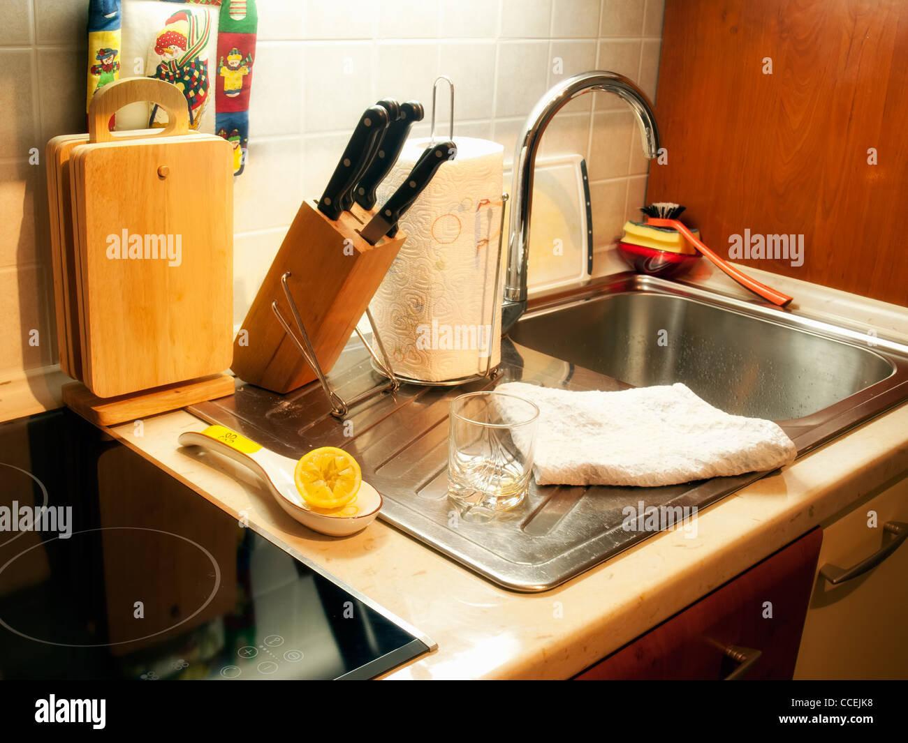 View of a part of the kitchen which is in everyday use Stock Photo - Alamy
