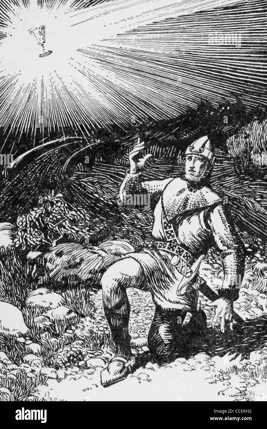 The Holy Grail, shown appearing to Sir Galahad here, was a sacred ...