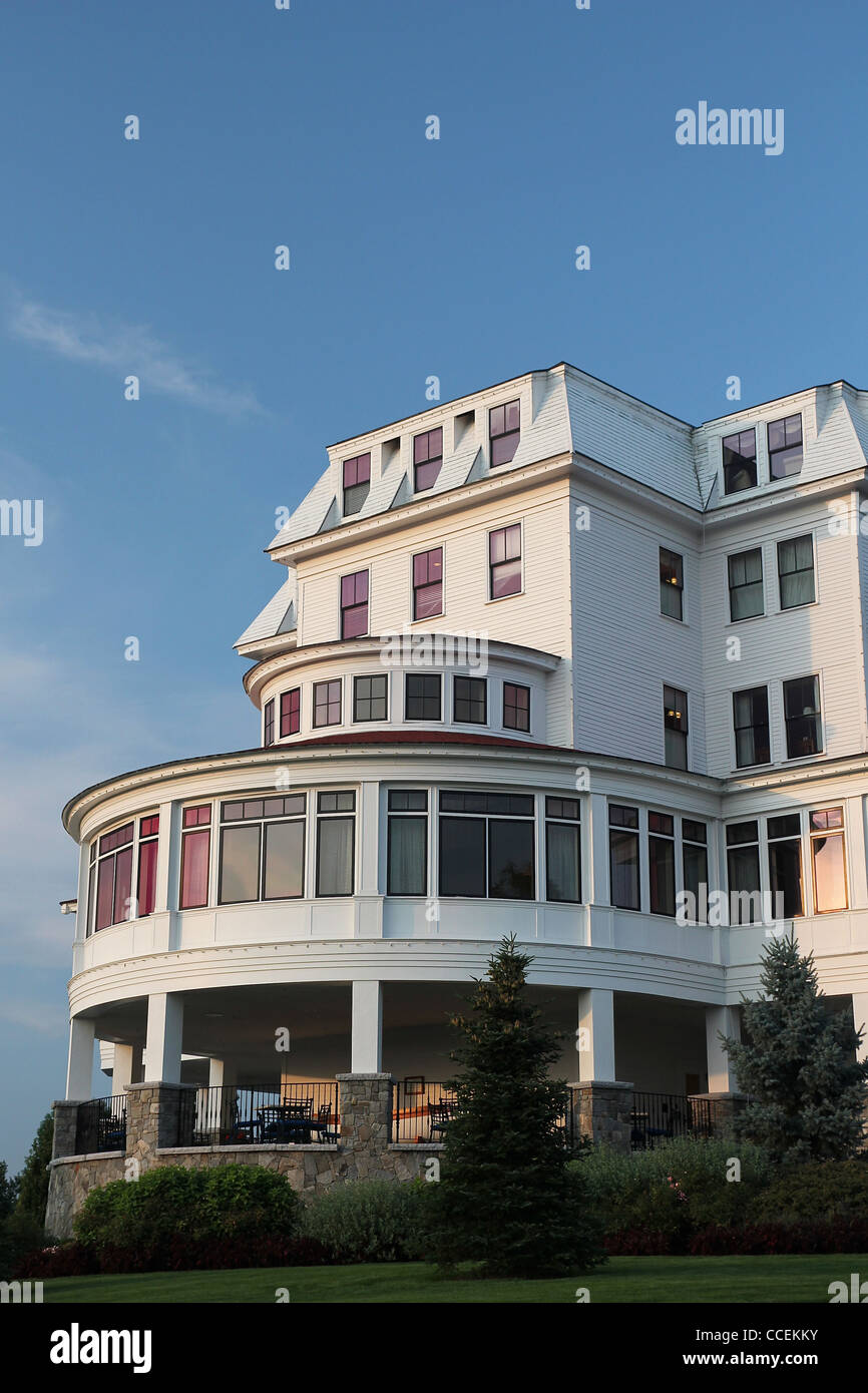 Detail of the Wentworth by the Sea hotel, New Castle, New Hampshire