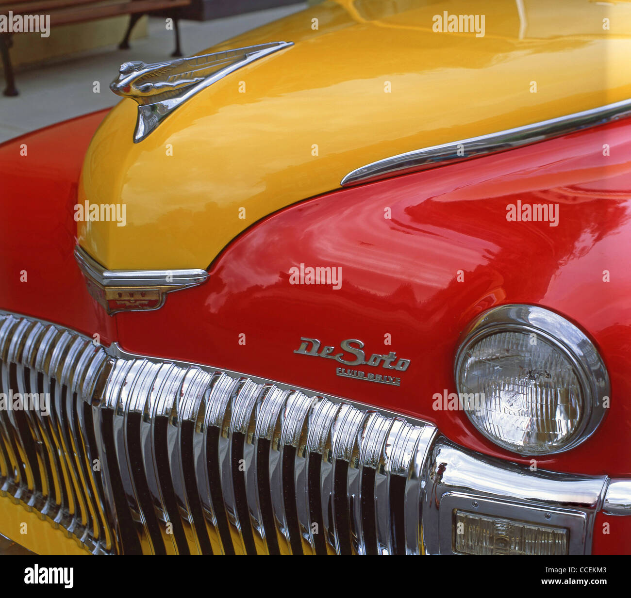 Vintage american Chrysler DeSoto car at Warner Bros Movie World, Gold Coast, Queensland, Australia Stock Photo