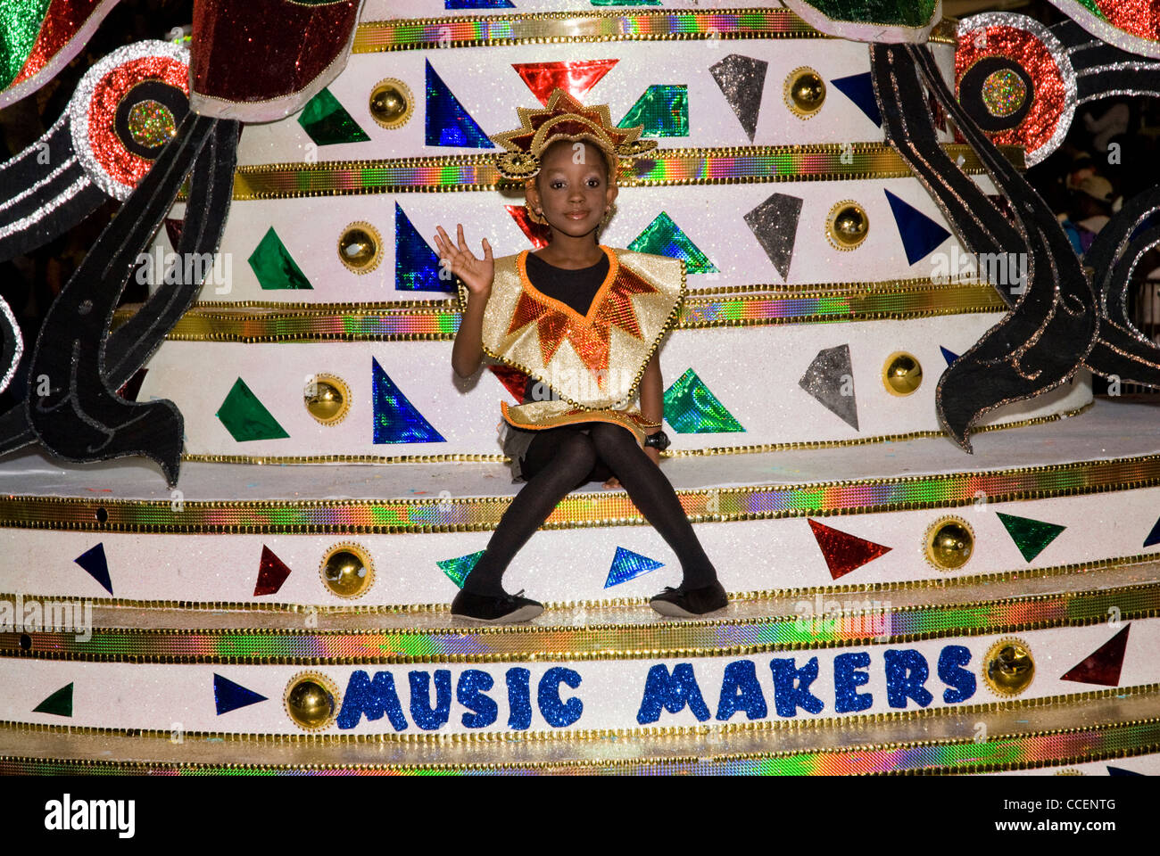 Junkanoo, New Year's Day Parade, Music Makers, Nassau, Bahamas Stock
