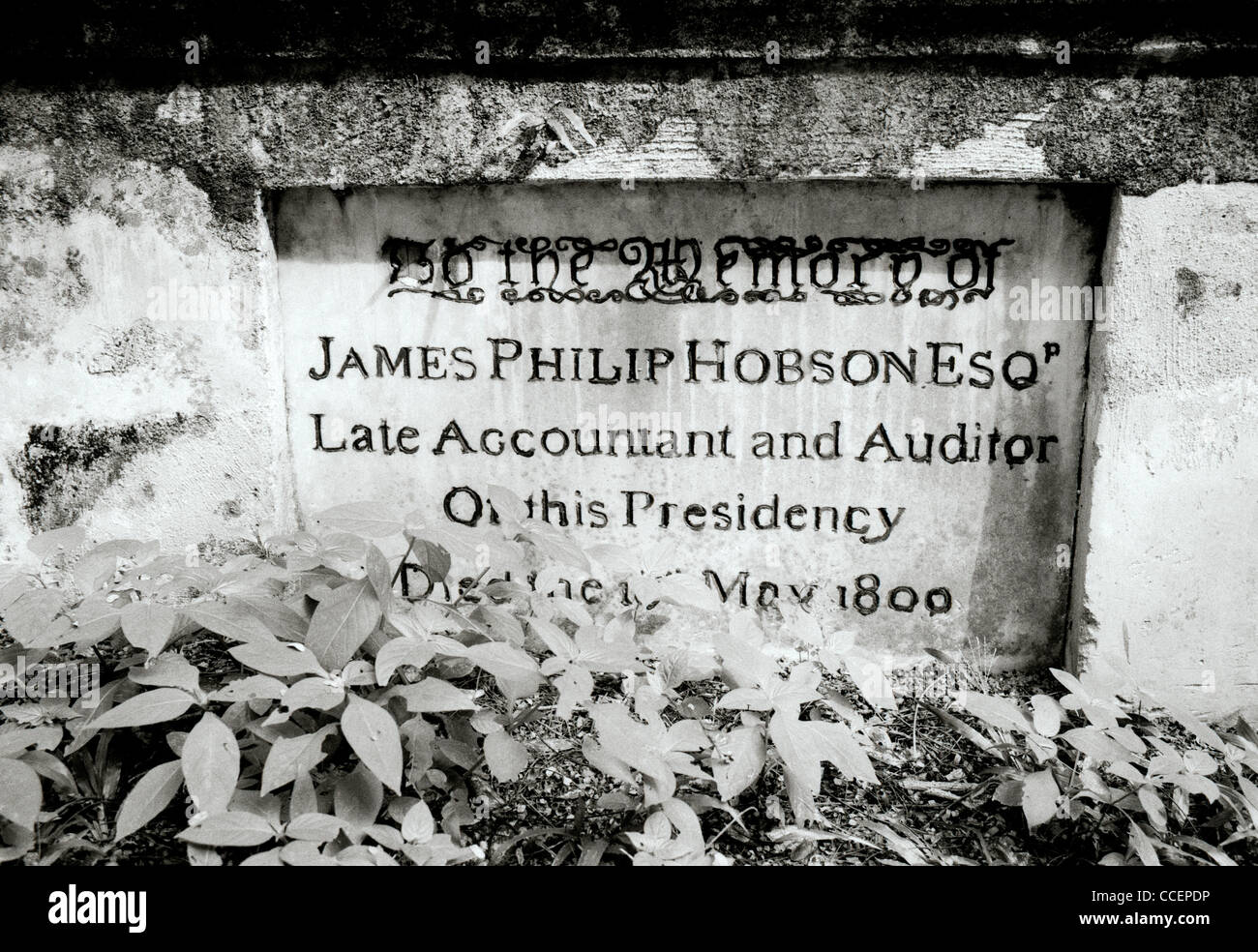 The Protestant Cemetery in Town in Penang Island in Malaysia in