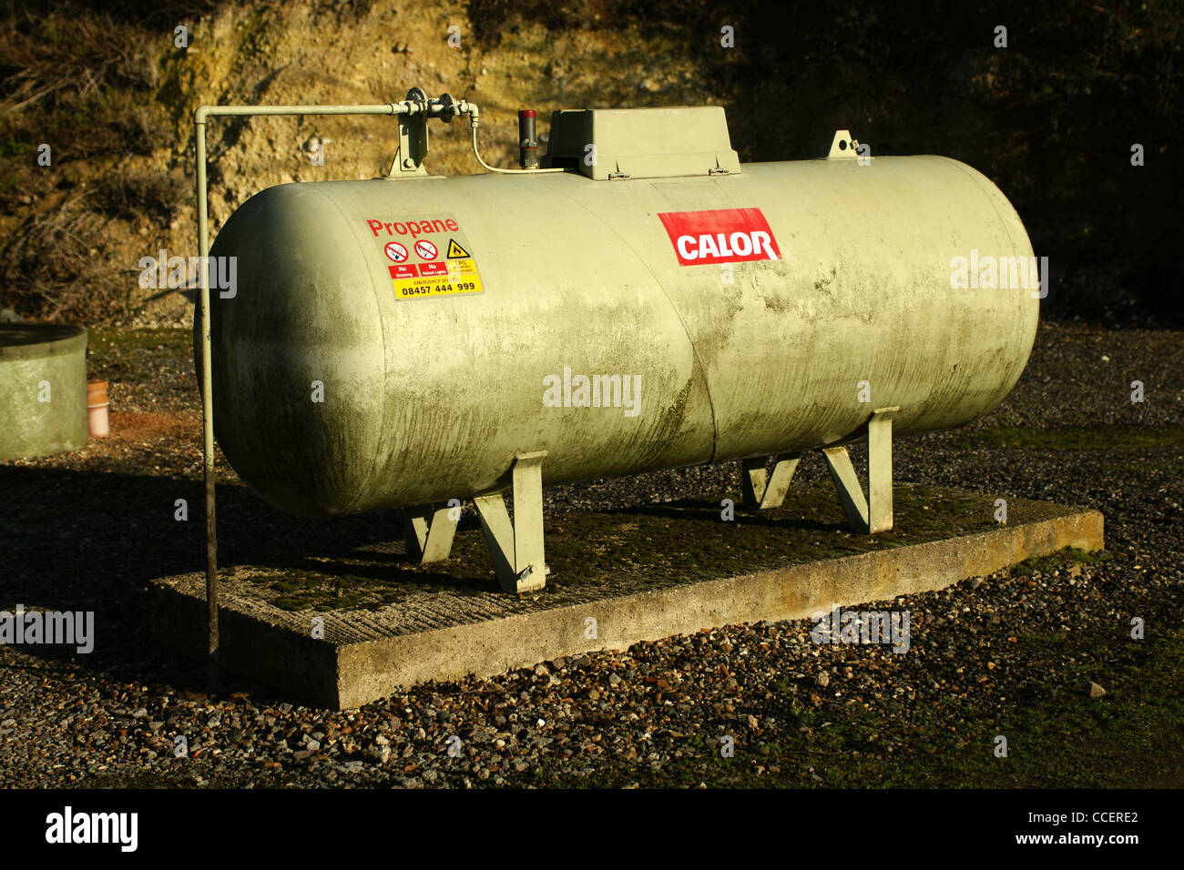 Domestic Calor Gas Tank Stock Photo