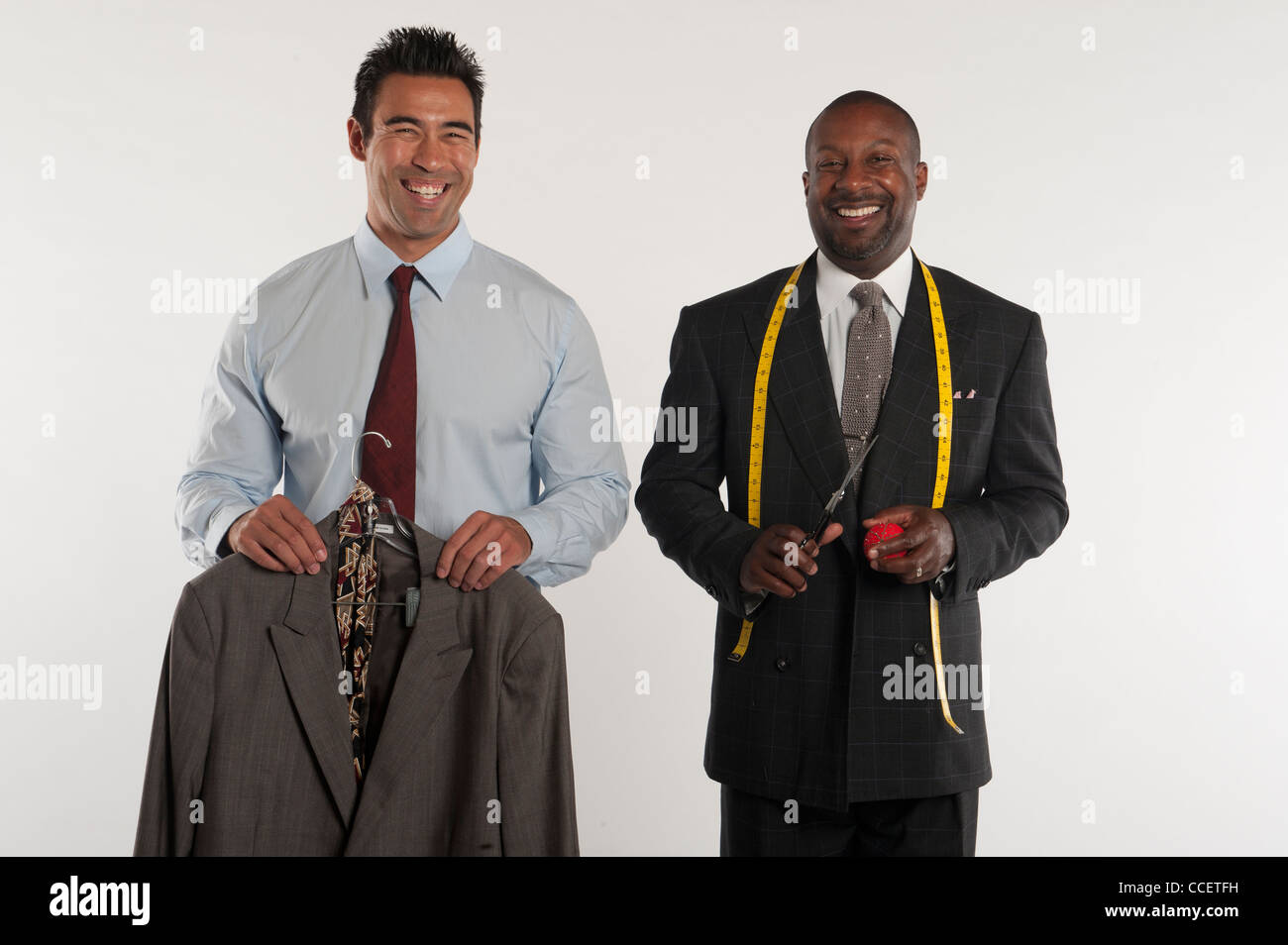 Portrait of two men laughing Stock Photo - Alamy