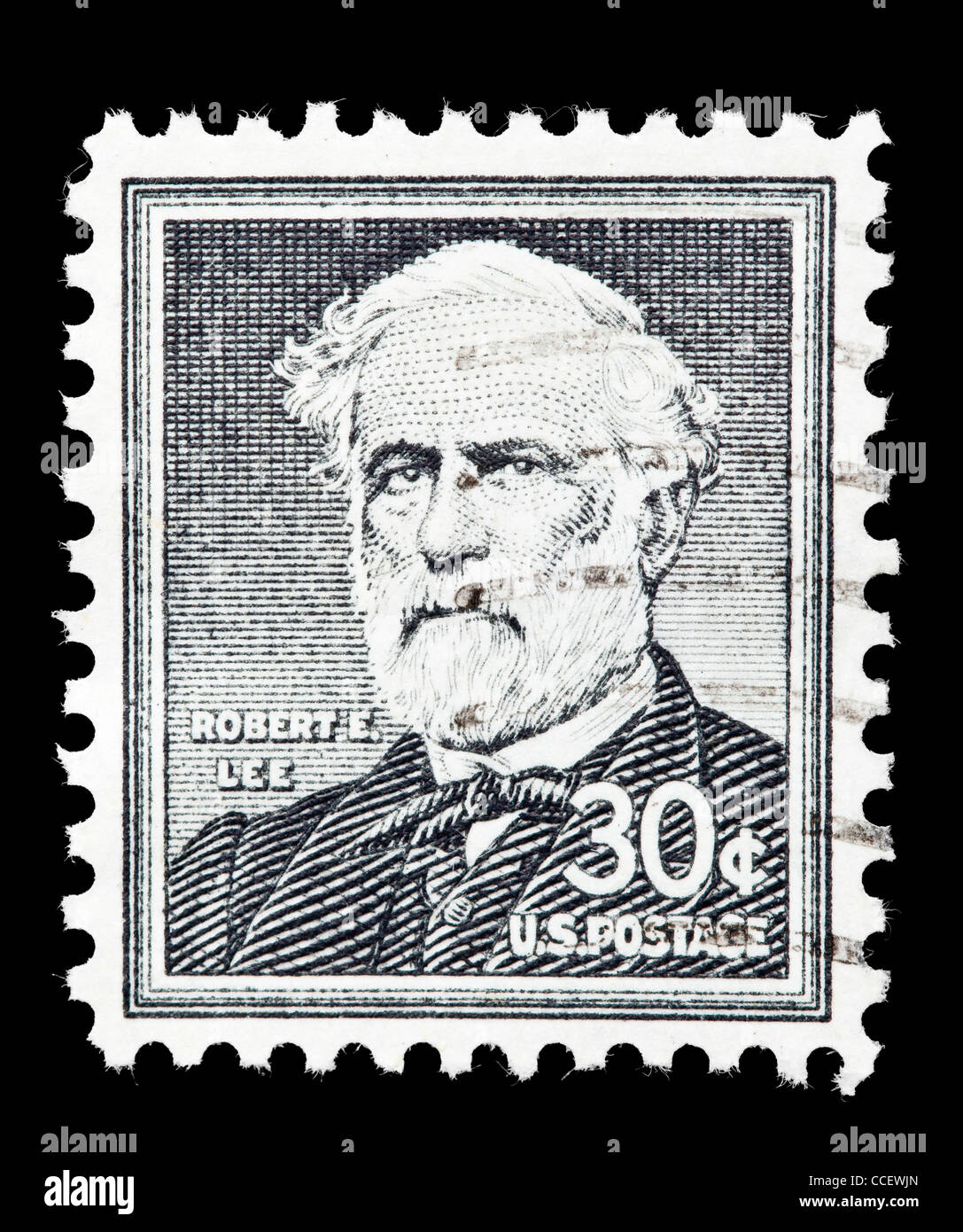Postage stamp: United States Postage, Robert E. Lee, 30 cent, 1957, stamped Stock Photo