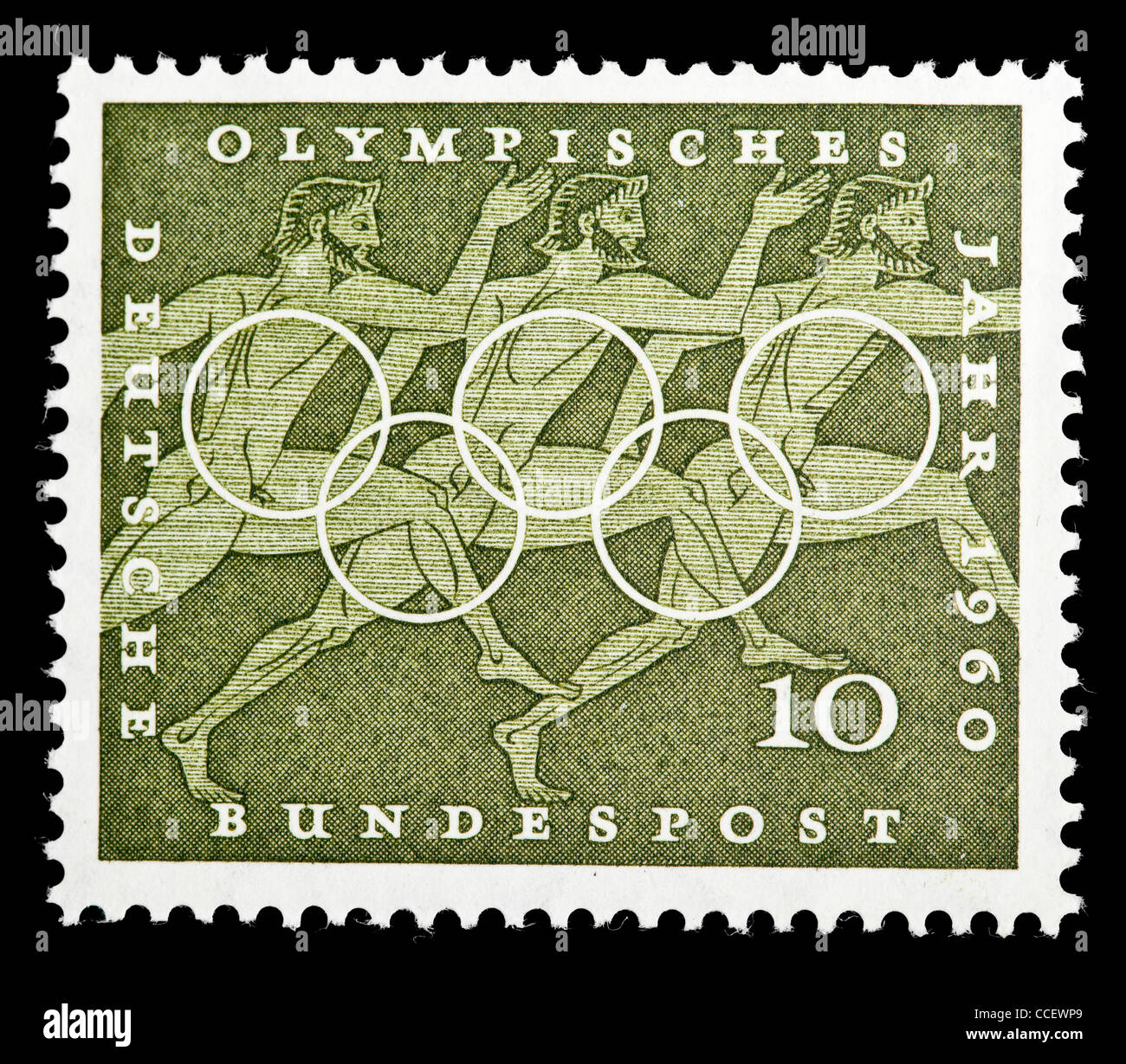 Postage stamp: Olympic Year 1960, BRD, Germany, mint condition Stock Photo