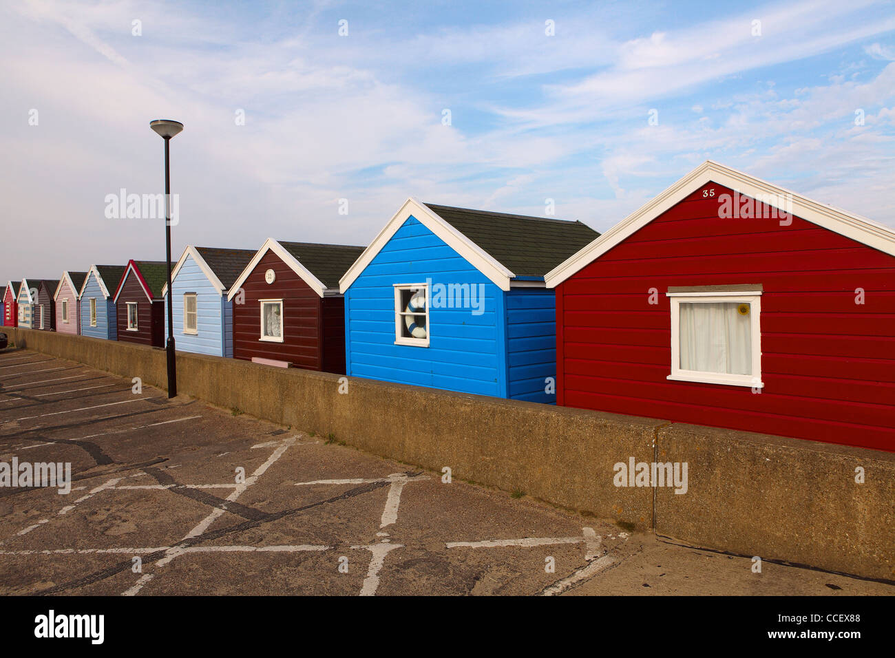 Coloured beach huts Stock Photo Alamy
