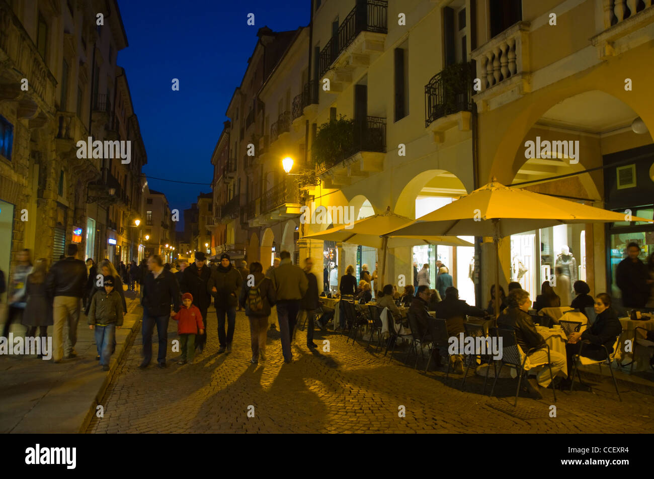 Corso Andrea Palladio main pedestrian street Vicenza the Veneto region northern Italy Europe Stock Photo