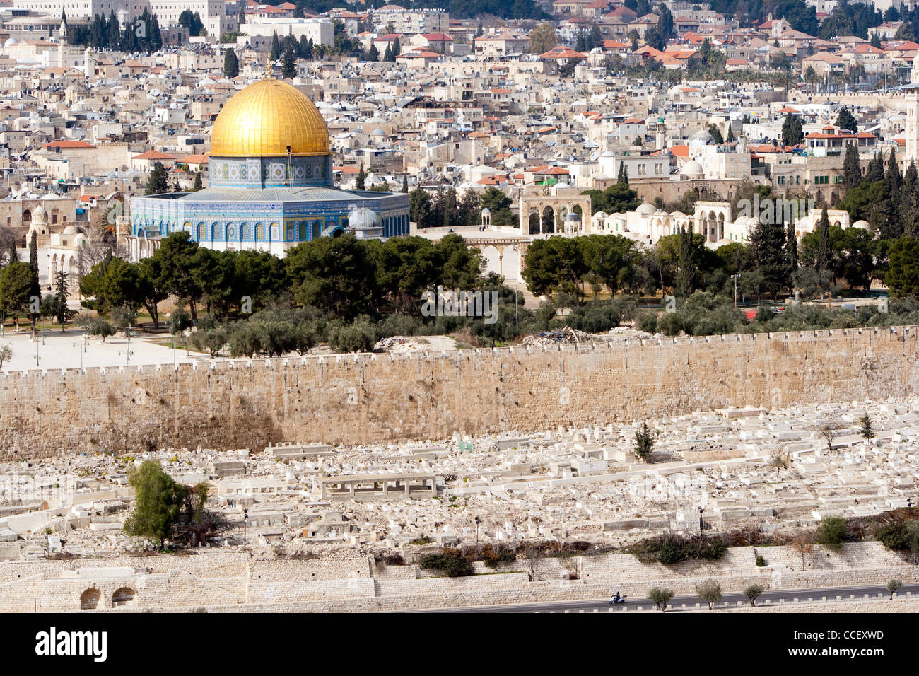 Dome of the Rock on the Temple Mount, Jerusalem, Israel Stock Photo