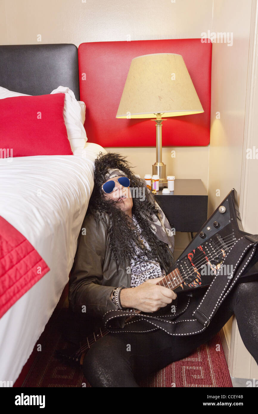 Senior man sleeping in bed hi-res stock photography and images - Alamy