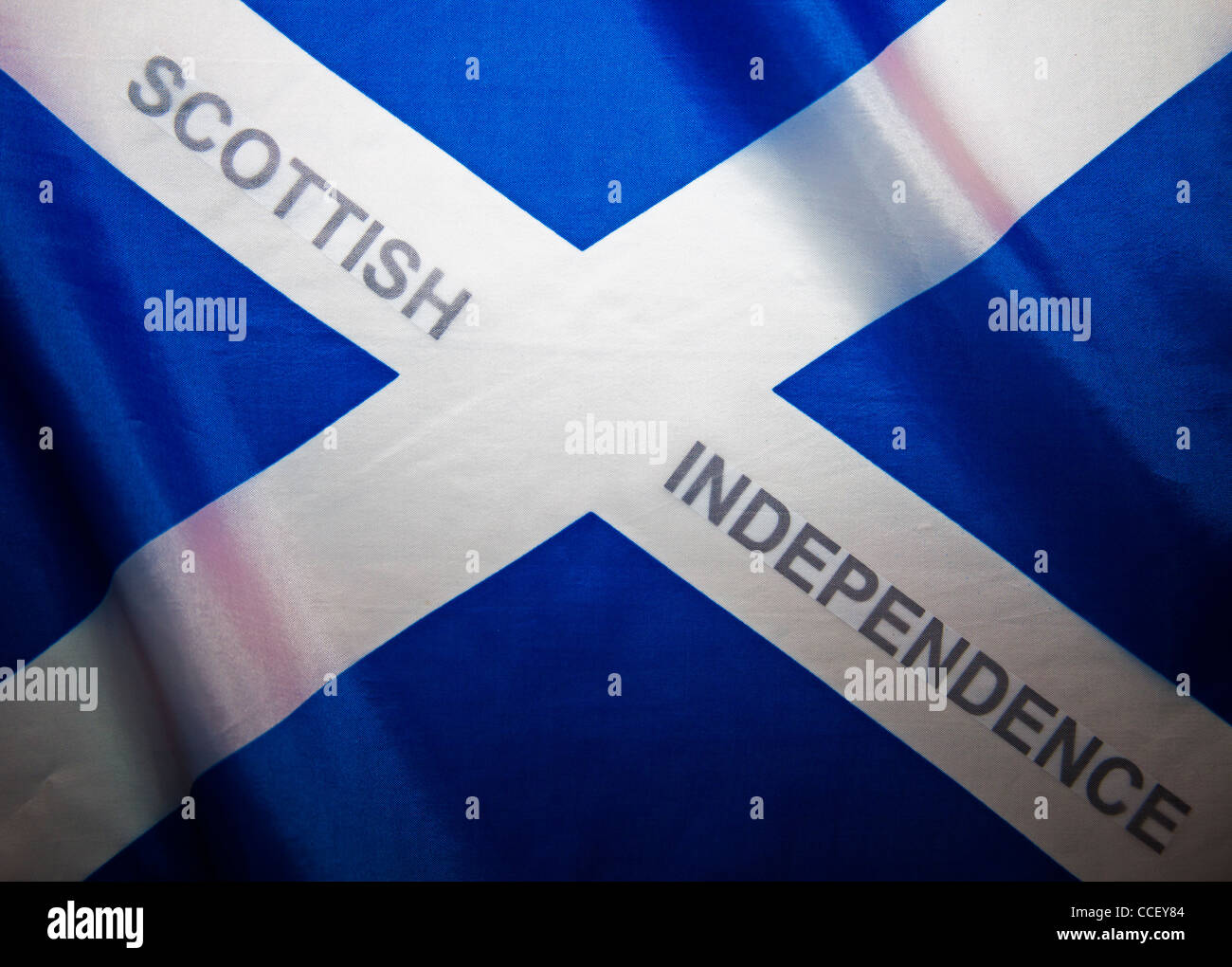 Scottish Independence saltire flag Stock Photo