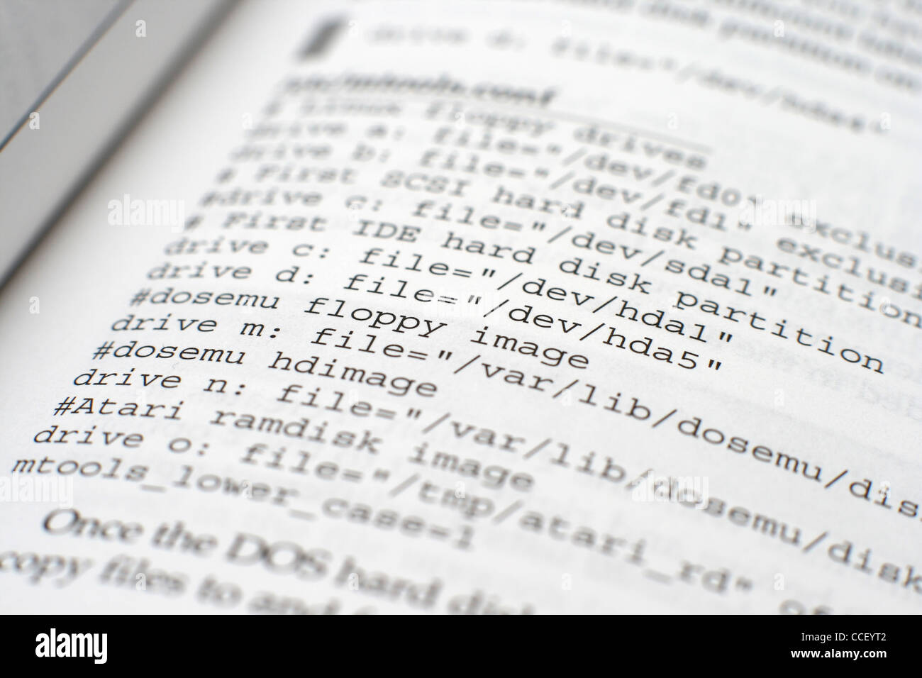 Computer program listing Stock Photo - Alamy