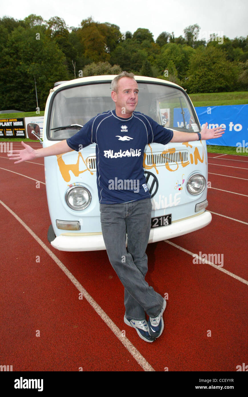 Fatboy Slim at Brighton's Withdean Stadium were he launched his new album  Palookaville Stock Photo - Alamy
