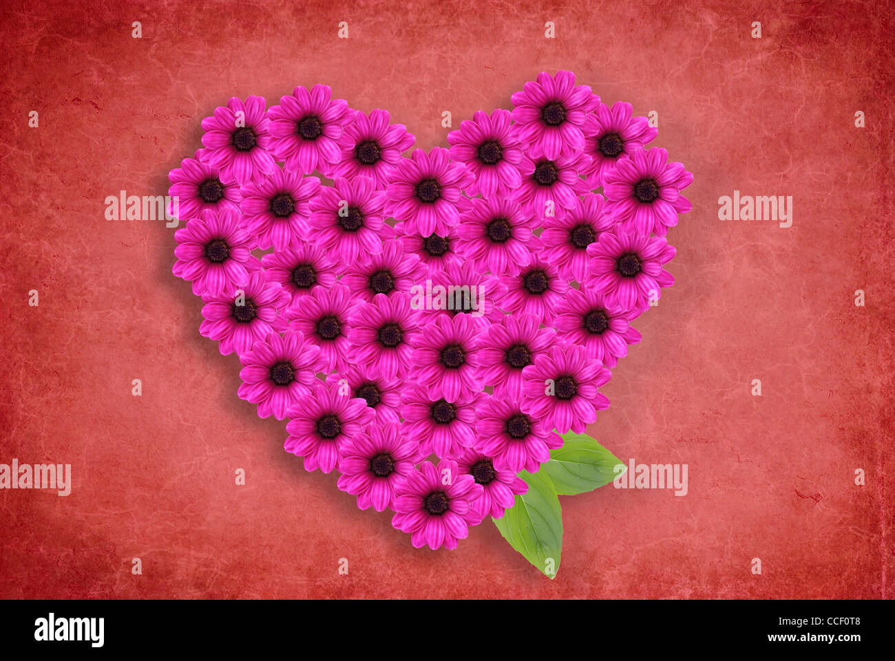 Heart bouquet Stock Photo